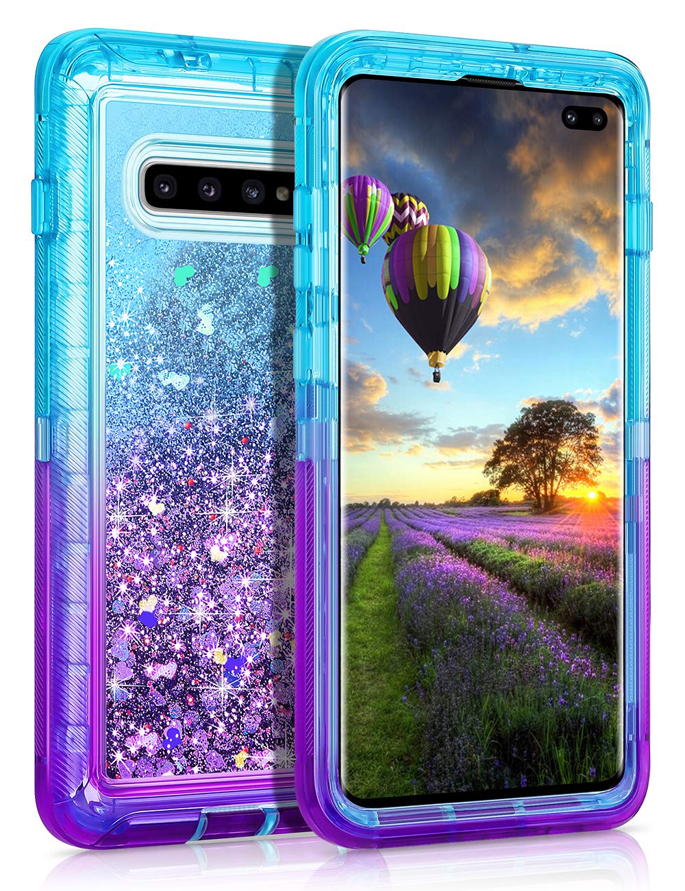 Samsung Galaxy S10 Plus Liquid Glitter Gradient Shockproof Case