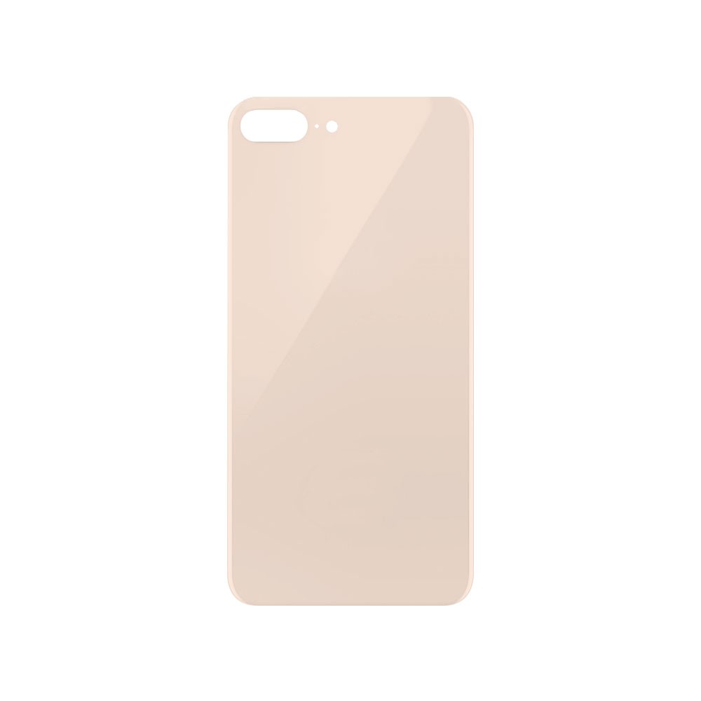 Rear Glass Replacement with Bigger Size Camera Hole Carving for iPhone 8 Plus - Black