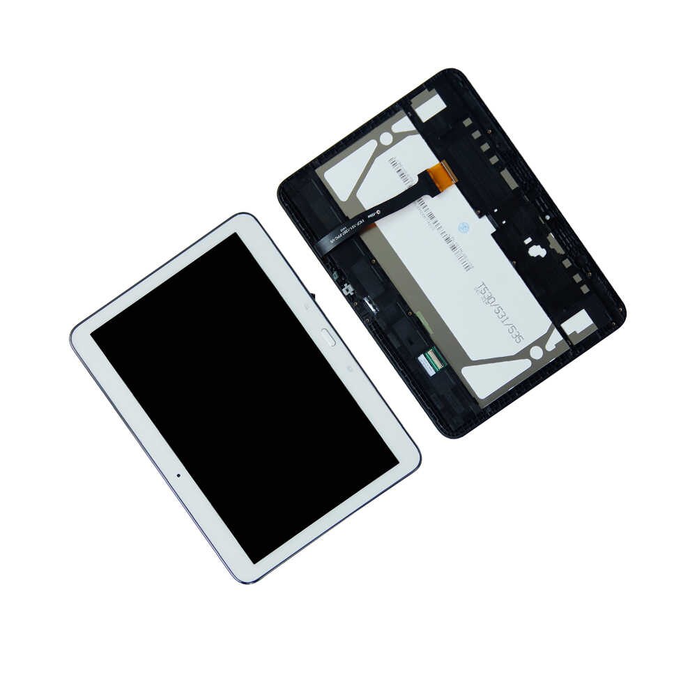 Galaxy Tab 4 10.1 T530 T531 T535 LCD Digitizer Assembly with Frame - White