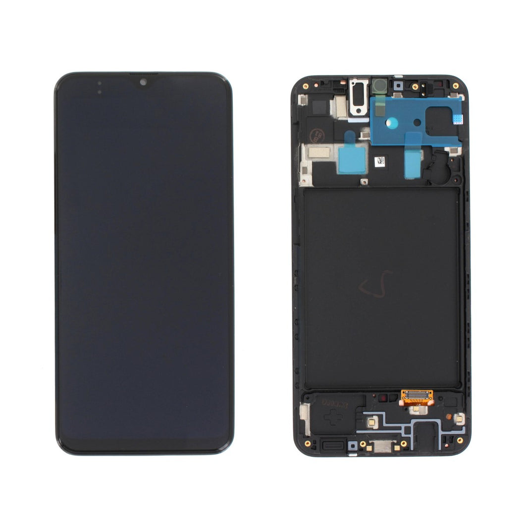Samsung Galaxy A20 A205F OLED Screen Digitizer with Frame (Aftermarket Quality) - Black