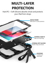 Load image into Gallery viewer, iPad 7 / 8 (10.2&quot;) Shockproof Foldable Kickstand Case - Black
