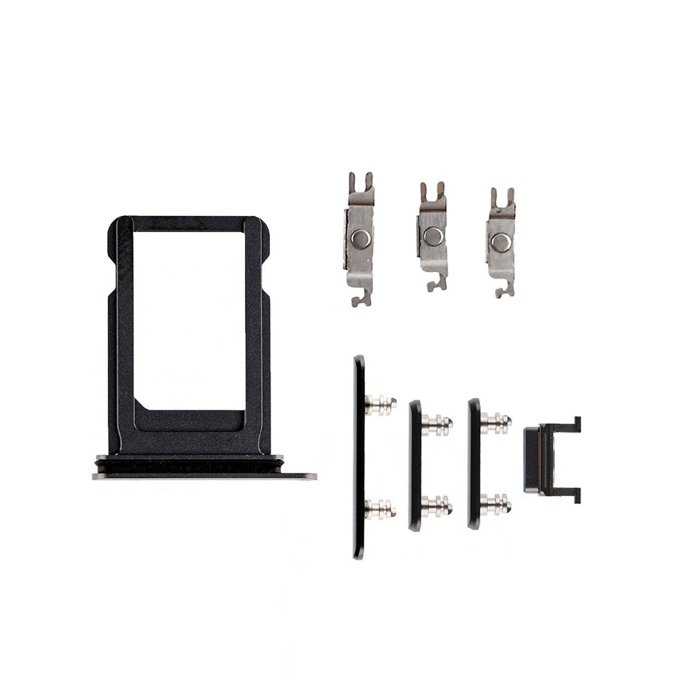 SIM Card Tray and Side Button for iPhone X - Silver