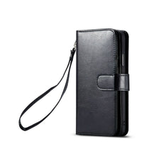 Load image into Gallery viewer, iPhone 11 BRG Leather Wallet Flip 9 Card-Slot Detachable Case

