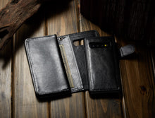 Load image into Gallery viewer, Samsung Galaxy S10 Plus BRG Leather Wallet Flip 9 Card-Slot Detachable Case

