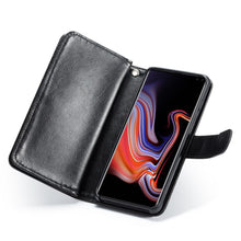 Load image into Gallery viewer, Samsung Galaxy S10 Plus BRG Leather Wallet Flip 9 Card-Slot Detachable Case
