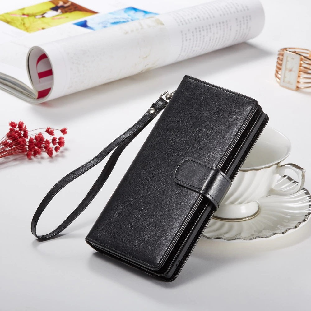 Samsung Galaxy S20 Plus BRG Leather Wallet Flip 9 Card-Slot Detachable Case