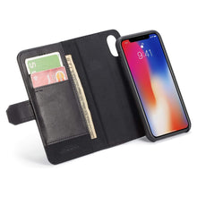 Load image into Gallery viewer, iPhone 6 / 7 / 8 BRG Leather Wallet 2 Card-Slot Detachable Case
