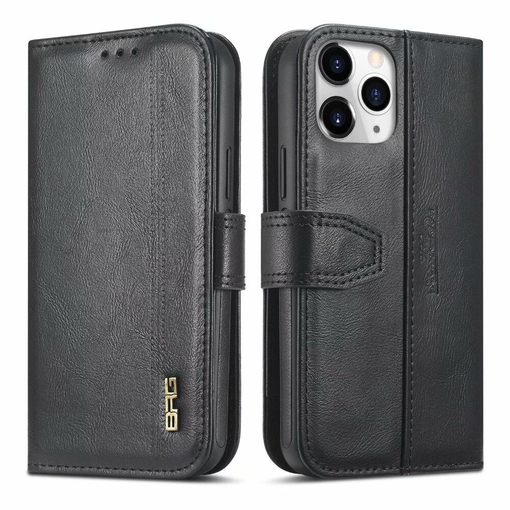iPhone 11 Pro BRG Leather Wallet 2 Card-Slot Detachable Case