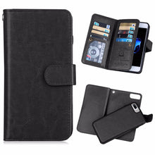 Load image into Gallery viewer, iPhone 7 Plus / 8 Plus BRG Leather Wallet Flip 9 Card-Slot Detachable Case
