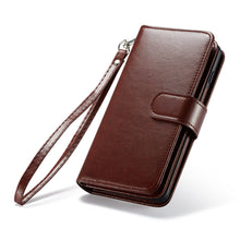 Load image into Gallery viewer, Samsung Galaxy S10 Plus BRG Leather Wallet Flip 9 Card-Slot Detachable Case
