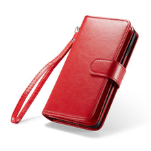 Load image into Gallery viewer, Samsung Galaxy S10 Plus BRG Leather Wallet Flip 9 Card-Slot Detachable Case
