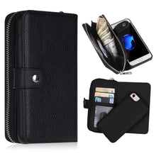 Load image into Gallery viewer, iPhone 7 / 8 BRG Leather Purse 3 Card-Slot Detachable Case
