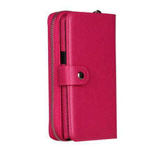 Load image into Gallery viewer, iPhone 7 / 8 BRG Leather Purse 3 Card-Slot Detachable Case
