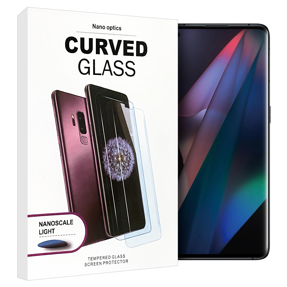 Oppo Find X3 Neo Nano Optics UV Curved Tempered Glass Screen Protector