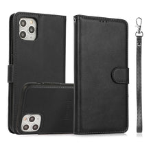 Load image into Gallery viewer, Magnetic Split PU Leather Flip Wallet Cover Case for iPhone 11
