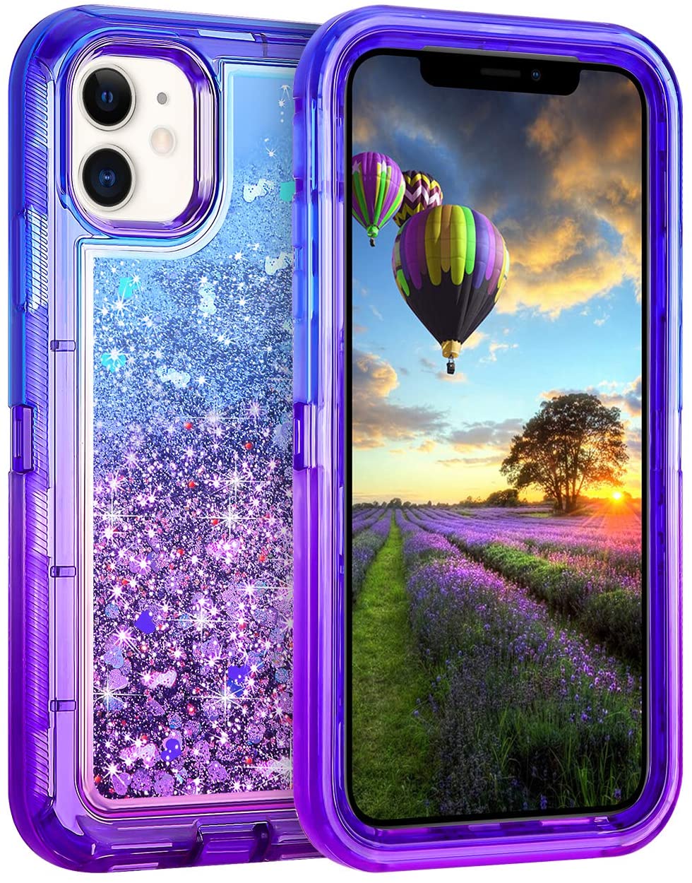 iPhone 11 Liquid Glitter Gradient Shockproof Case