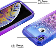 Load image into Gallery viewer, iPhone X / XS Liquid Glitter Gradient Shockproof Case
