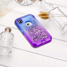 Load image into Gallery viewer, iPhone X / XS Liquid Glitter Gradient Shockproof Case
