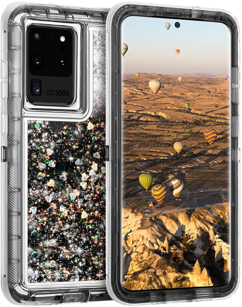 Samsung Galaxy S20 Ultra Liquid Glitter Shockproof Case