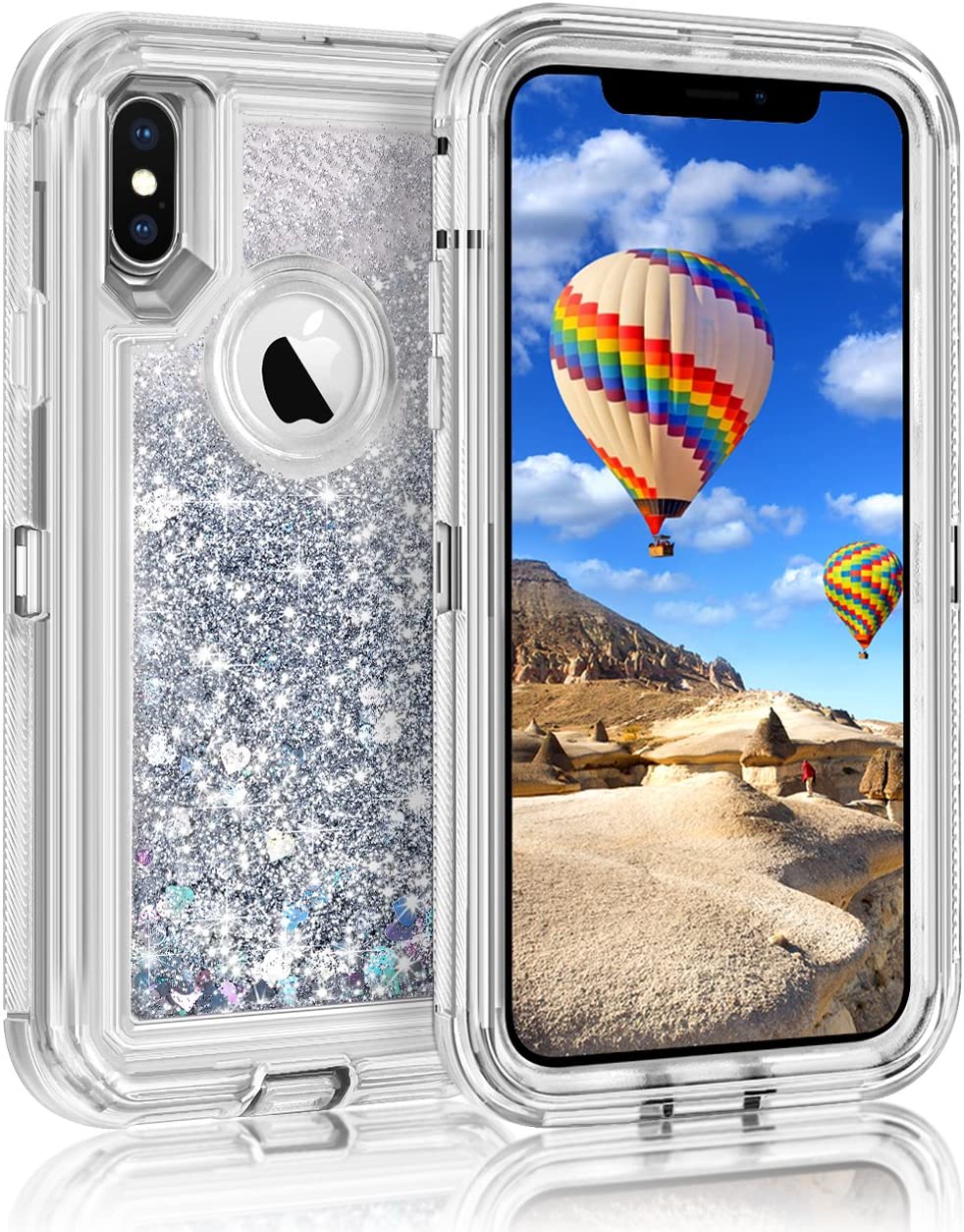 iPhone XS Max Liquid Glitter Shockproof Case