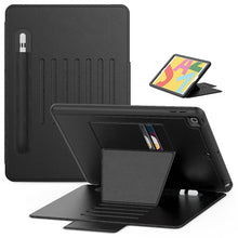 Load image into Gallery viewer, iPad 7 (10.2") Card-Holder Full Body Protection Flip Case - Black
