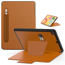 Load image into Gallery viewer, iPad 7 (10.2") Card-Holder Full Body Protection Flip Case - Brown
