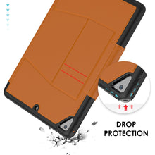 Load image into Gallery viewer, iPad 7 (10.2") Card-Holder Full Body Protection Flip Case - Brown
