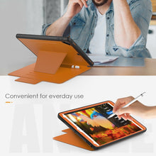 Load image into Gallery viewer, iPad 7 (10.2") Card-Holder Full Body Protection Flip Case - Brown
