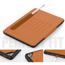 Load image into Gallery viewer, iPad 7 (10.2") Card-Holder Full Body Protection Flip Case - Brown
