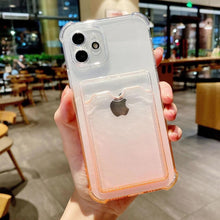 Load image into Gallery viewer, iPhone 11 Ombre Transparent Gradient Cardholder Case
