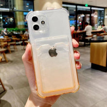 Load image into Gallery viewer, iPhone 7 / 8 / SE Ombre Transparent Cardholder Case Gradient
