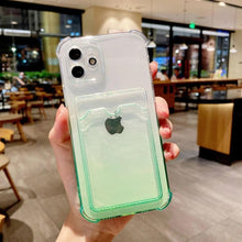 Load image into Gallery viewer, iPhone 7 / 8 / SE Ombre Transparent Cardholder Case Gradient
