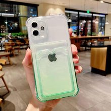 Load image into Gallery viewer, iPhone 11 Ombre Transparent Gradient Cardholder Case
