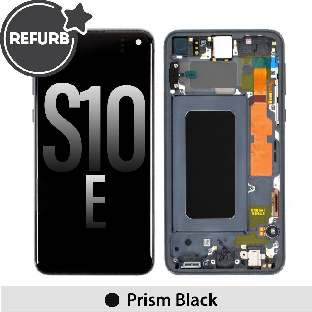 Samsung Galaxy S10e G970F OLED Screen Digitizer with Frame (Refurbished) - Prism Black