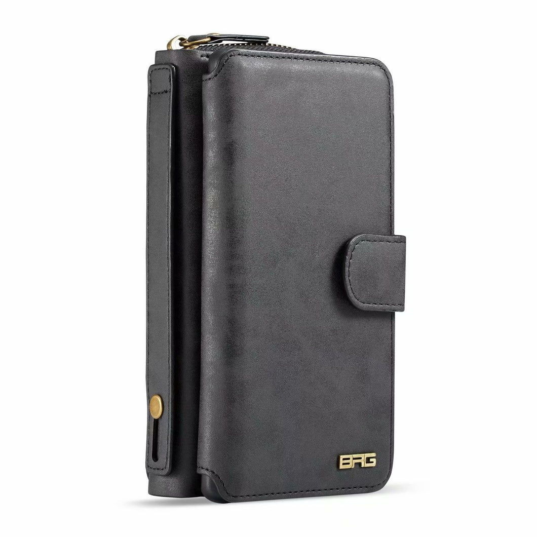 Samsung Galaxy Note 9 BRG Leather Purse 12 Card-Slot Detachable Case