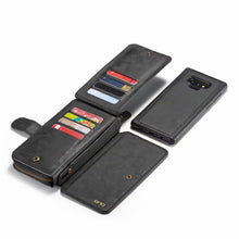 Load image into Gallery viewer, Samsung Galaxy Note 9 BRG Leather Purse 12 Card-Slot Detachable Case
