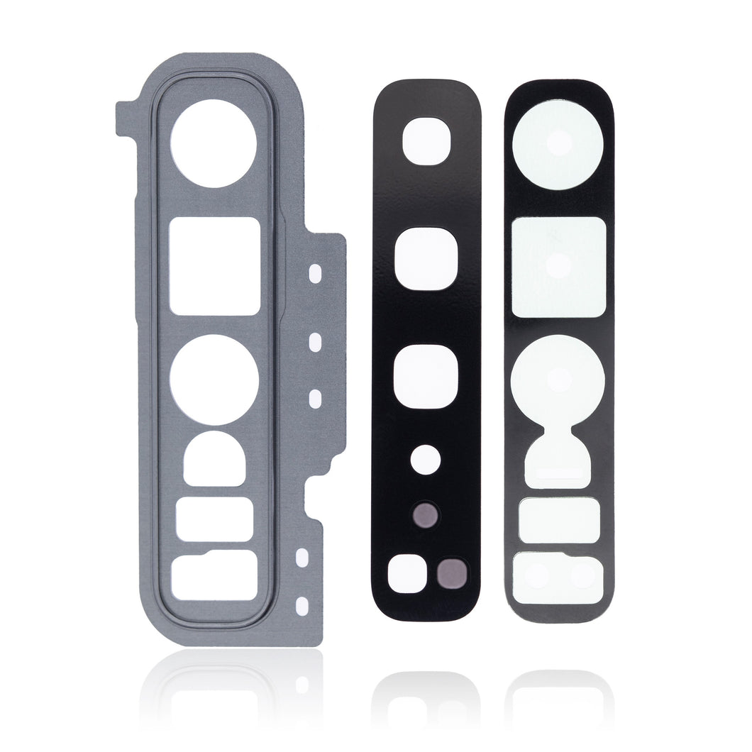 Rear Camera Lens Glass with Bezel Ring Cover For Samsung Galaxy S10 5G G977