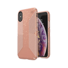 Load image into Gallery viewer, iPhone X / XS Speck Presidio Grip + Glitter Protective Case - Bella Pink
