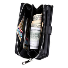 Load image into Gallery viewer, iPhone 7 / 8 BRG Woven Leather Purse 3 Card-Slot Detachable Case
