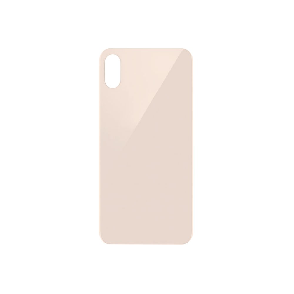 Rear Glass Replacement with Bigger Size Camera Hole Carving for iPhone XS - White