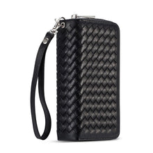 Load image into Gallery viewer, iPhone 7 / 8 BRG Woven Leather Purse 3 Card-Slot Detachable Case
