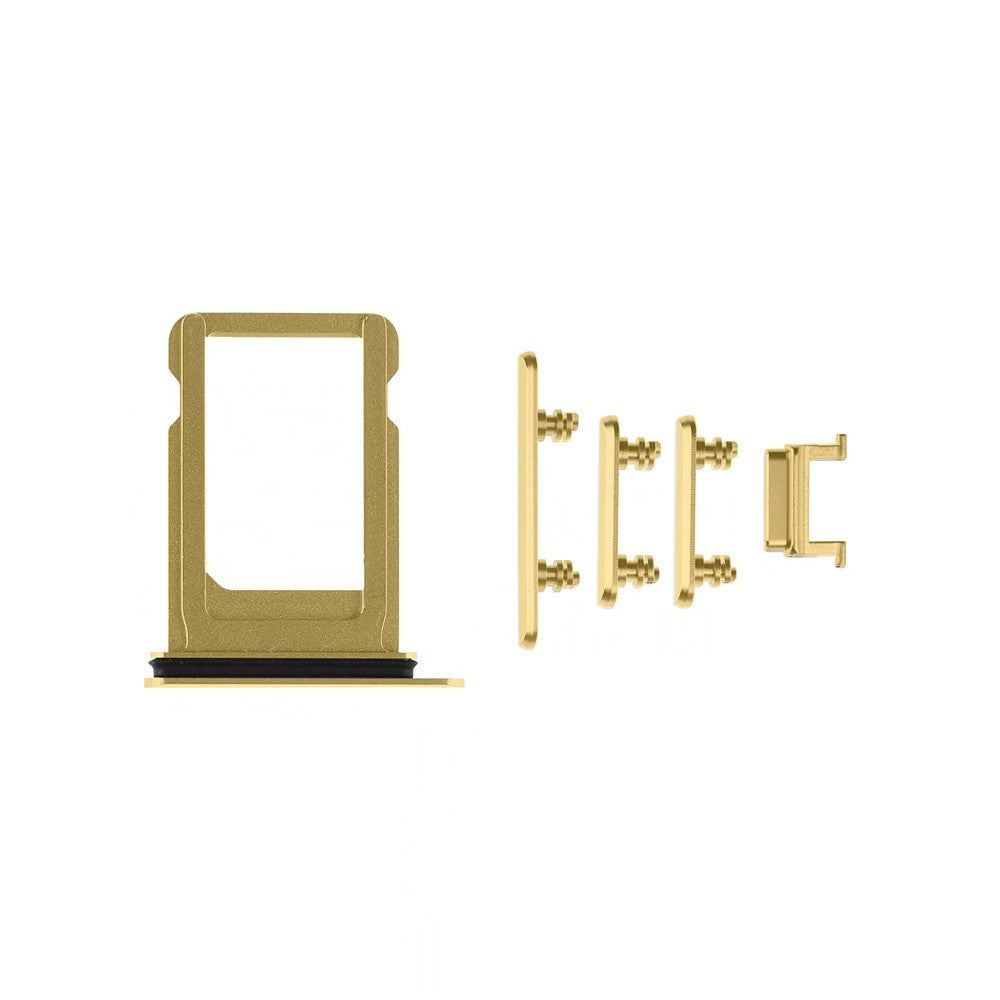 SIM Card Tray and Side Button for iPhone XR - Blue
